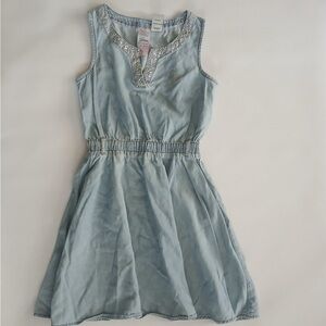 GUESS Denim Dress for Girls Stylish Blue Kids Dress